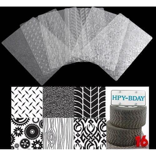 6pcs Floral Texture Sheet Set Sugar Craft Decoration Texture Mat For Cake Mold Fondant Cake Mould Bakeware Accessoreis