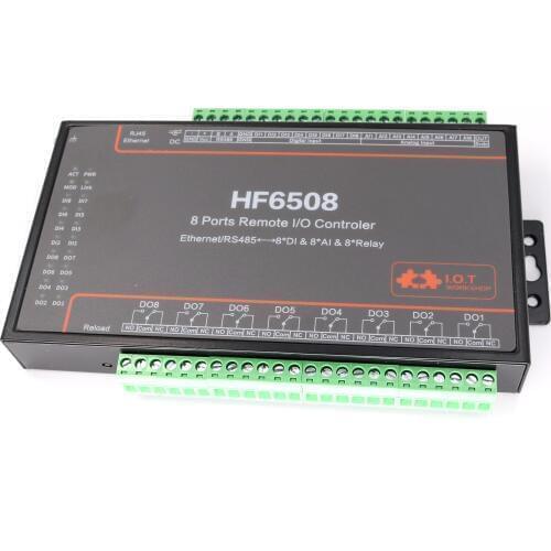 8 Way Remote I/O Controller Ethernet/RS485 8CH Digtal Analog input 8CH Remote Relay
