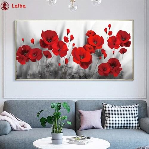 Diamond Embroidery Best selling home art, Modern Flowers 5D DIY Diamond Painting Diamond Mosaic needlework living room decor