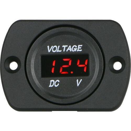 DC 12V 24V Mini Digital Voltmeter Ammeter Panel LED Digital Voltmeter Panel For Car Motorcycle Boat Truck