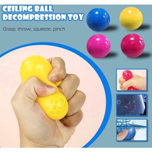 Kids Stick Wall Ball Fluorescent Squash Xmas Sticky Target Ball Decompression Throw Fidget Toy Gift Novelty Stress Relief 2021