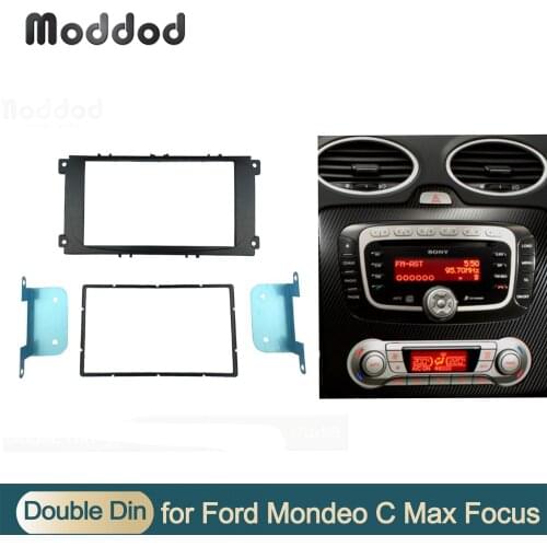 Double Din Car Radio Fascia for Ford Focus II Mondeo Kuga S-Max C-Max Galaxy II Stereo Dash Fit Installation Trim Facia Frame