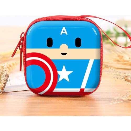 New Marvel Avengers 4 Anime Wallet Figure Toys Avengers Spiderman Captain America Super Heros square Wallet Kids Toys