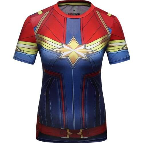 Women 3D Print Short Sleeve O-neck Tshirt Women Rashguard High Elastic Quick Dry Shirt Fitness T Shirt Female Sportswear