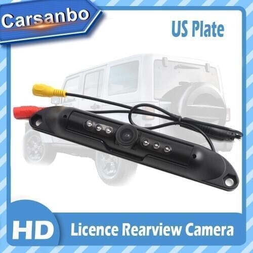 Quality USA Licence Car Rearview Camera Night Vision Waterproof Car Reverse Backup Camera Plate Infrared Light Camera 19*2.5cm