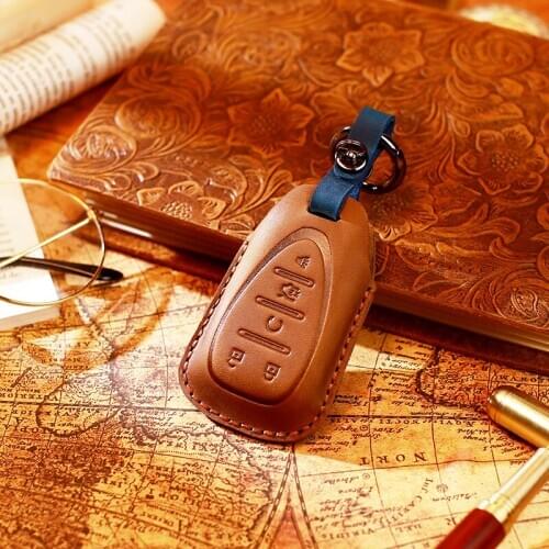 Leather car key case for Chevrolet 2-5button Protection Keychain Remote Cruze AVEO SAIL TRAX MALIBU CAPTIVA For Opel VAUXHALL