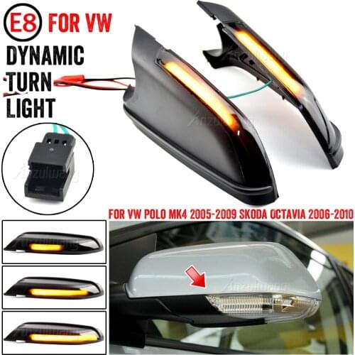 Flashing Lamp LED Dynamic Turn Signal Light Mirror Blinker Indicator For VW Volkswagen Polo mk4 FL Vento Skoda Octavia