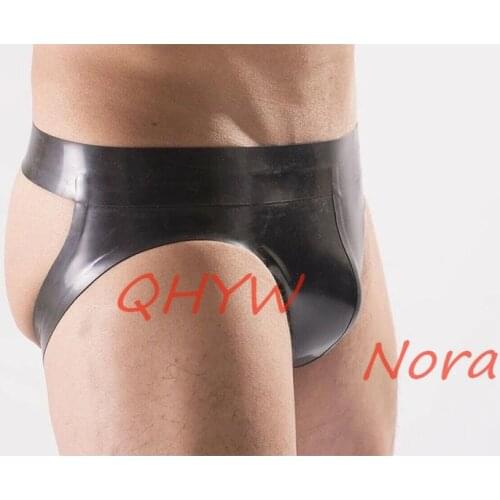 Latex Panties Black Color Male Underwear Rubber Briefs Mens Fetish Underwear