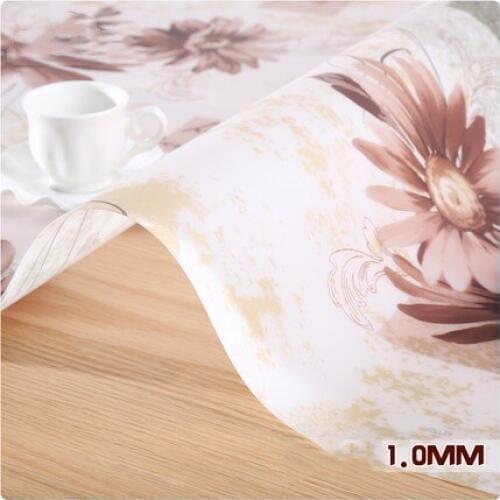 New PVC Table Cover Mat Coffee Table Cloth Tablecloth Cover Waterproof Kitchen Pattern Oil Tablecloth Glass Soft Cloth 1.0mm