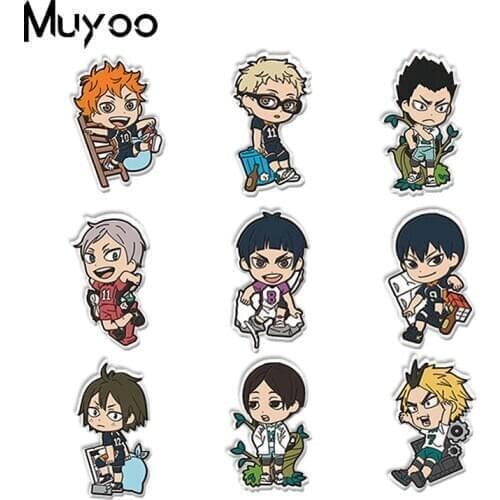New Haikyuu!!! Anime Volley Ball Boys Cartoon Characters Handmade Epoxy Acrylic Badge Pin Lapel Pins