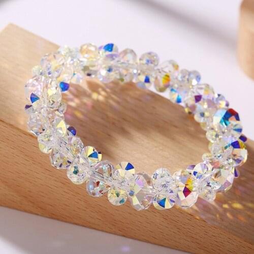 Birthday gift Austrian crystal fashion niche bracelets for women girls Original design simple and generous trendy jewelry
