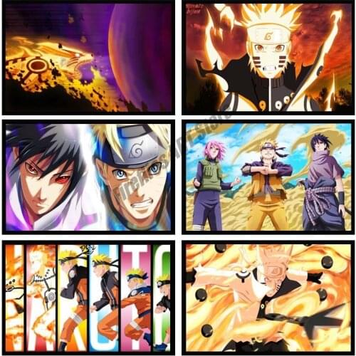 Full Square Diamond Painting Ninja Cartoon Anime Mosaic Diamond Embroidery Kids Room Decor Wall Art Cross Stitch Kits Gift