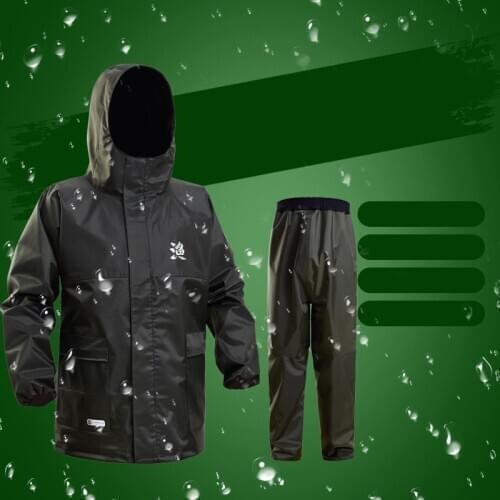 Professional Fishing Waterproof Thickened Raincote and Pants Fly Fishing Hunting Pants Suit Adult Men and Women Outdoor Fashion