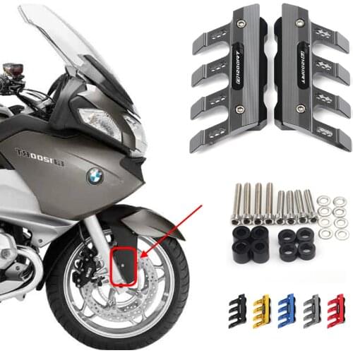 With logo For BMW R1200RT R 1200RT Motorcycle CNC Accessories Mudguard Side Protection Block Front Fender Anti-Fall Slider