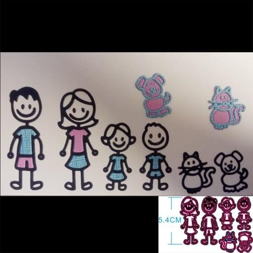 Family members craft die metal cutting die scrapbook stamp carving paper card stamping die new DIY die