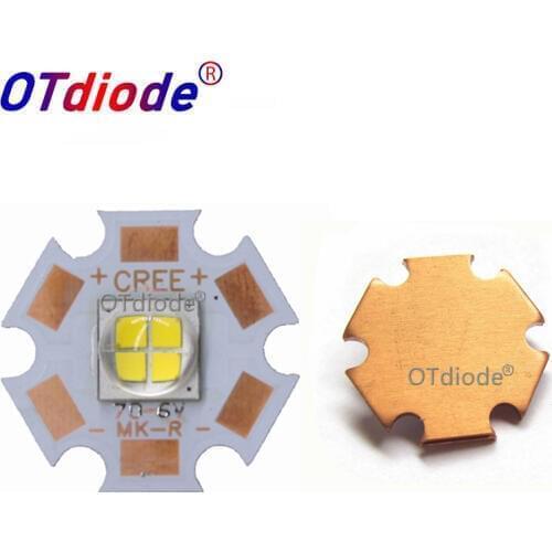 Cree MKR MK-R LED Emitter 15W 6V 12V White Warm White Flashlight Torch LED Diode Chip Light 1769LM on 16mm 20mm Copper PCB