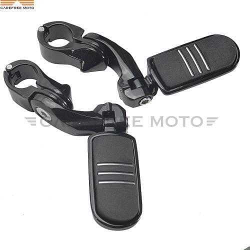 Universal 1 1/4" 32mm Motorcycle Passenger Short Angle Foot Peg Rest Footrest Case for Suzuki Yamaha Kawasaki Honda Harley