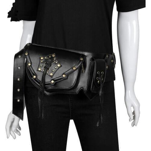 Vintage Steampunk Bag Steam Punk Retro Rock Gothic Retro Bag Goth Shoulder Waist Bags Packs Victorian Style Women Men Leg Bag A9