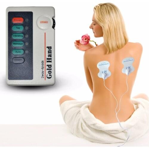 XFT-502 Two Ways 4 Pads Low Frequency TENS Digital Therapy Massager Electrical Stimulator For Body Relaxation Vibrating Massage
