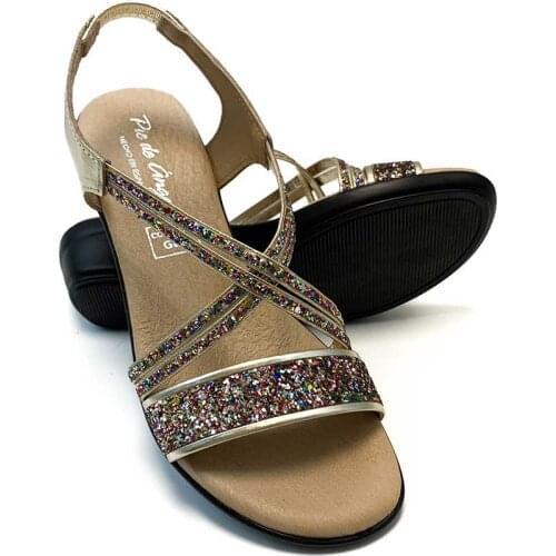 ZAPATISIMOS - Mules women dress sandals open toe skin gel insole elastic closure Spring Summer