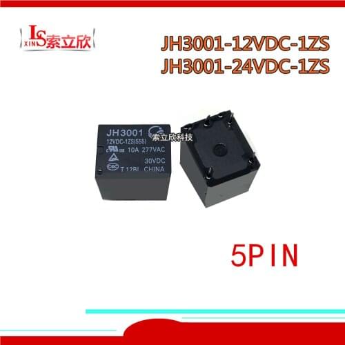 10PCS 100%New Relay JH3001-12VDC-1ZS JH3001-24VDC-1ZS JH3001 12VDC-1ZS JH3001 24VDC-1ZS JH3001 12VDC 1ZS 5PIN 10A