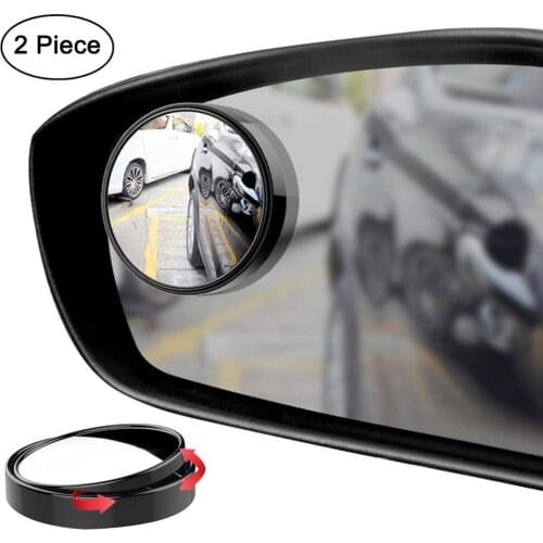 2Pcs Car Mirror HD Convex Mirror Blind Spot Auto Rearview Mirror 360 Degree Wide Angle Vehicle Parking Mirrors