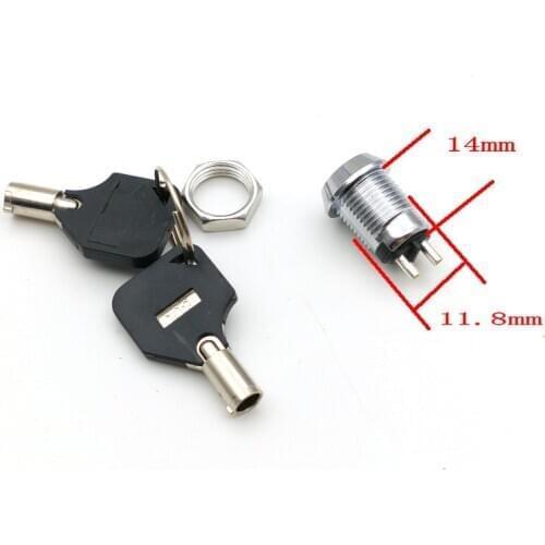 20set Mini Key Ignition Switch ON/OFF Lock Switch Key OFF Out 12MM New