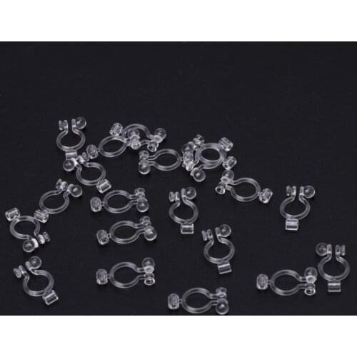 20Pcs Invisible Clip-on Earring Converters for Non Pierced Ears Jewelry Findings