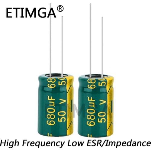 4pcs/lot 50V 680UF Aluminum Electrolytic Capacitor Size 13*20 680UF 20