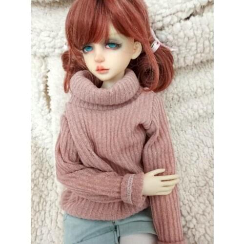 BJD DOLL Pink Sweater Outfits Clothing Top For1/4 17" 1/3 Tall BJD MSD SD DK DZ SD17 AOD DD Doll Wear free shippiing HEDUOEP