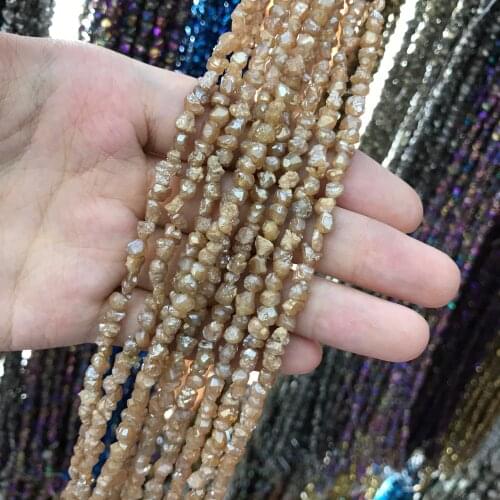 6-8mm CLIP Natural Stone beads Coated color Loose Beads For Jewelry Making DIY Bracelet Wholesale