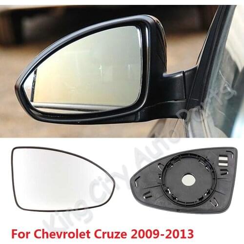 CAPQX 1PCS For Chevrolet Cruze 2009 2010 2012 2013 Side Rearview Mirror Glass Rear view mirror white Lens with heating or No