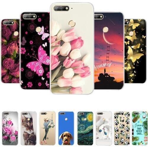 Case For Huawei Honor 7C Case 5.7 inch AUM-L41 Silicone Cute Cases For Honor 7 C 7C Pro LND-L29 5.99 inch Cover Fundas Coque