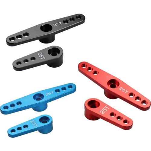 CNC Metal Aluminum Steering Servo Arm Horn 25T Tooth M3 Threads For Standard Servo Motors MG995 MG946R MG996R S3003