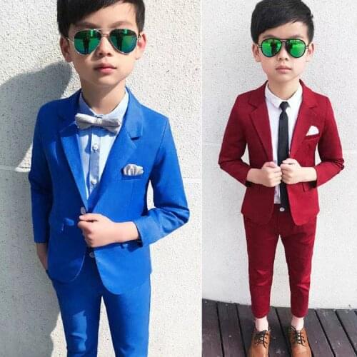 Baby Suits Slim And Gentle Child Costume Blazer Pant 2parts Wedding Flower Boy Dress Good Quality Kids Suits