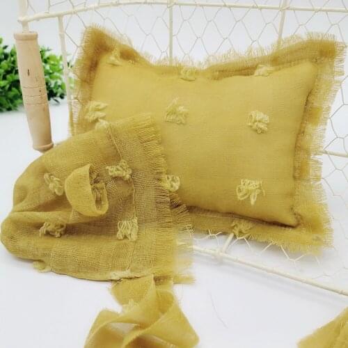 Baby Photography Props Newborn Cute Cartoon Photo Hat And Pillow Infant Tie Dyed Garden Hat And Pillow For Take Photo Props