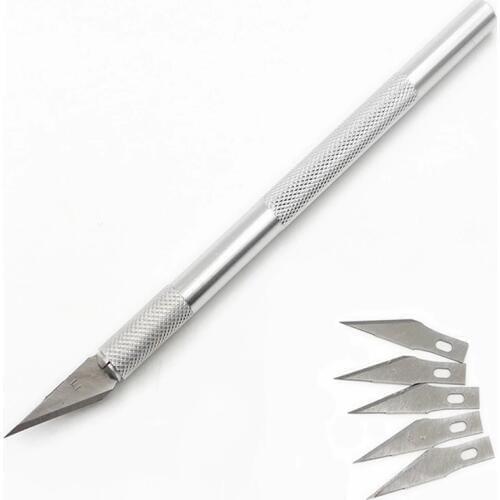 Engraving Knife Metal Handle Craft Scalpel DIY Tools With 1 pcs Blade for PC Laptop Mobile Phone Repair Tool
