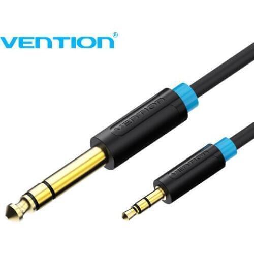 Vention 3.5mm to 6.35mm Adapter Aux Cable for Mixer Amplifier Gold Plated 3.5 Jack to 6.5 Jack 3m 5m Aux Cabo Male to Male