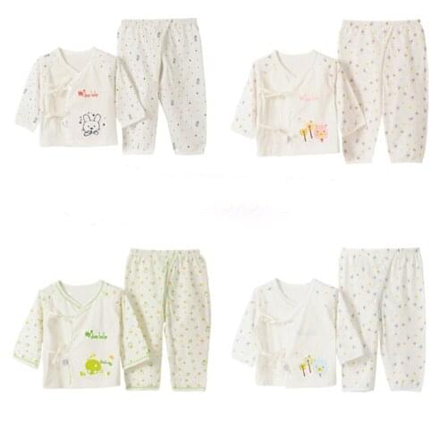 Newborn Baby Suit Outfit Clothes Cotton Underwear Spring and Autumn Monk Clothes 0 To 3 Months Newborn Thin Boy Girl Babys Sets