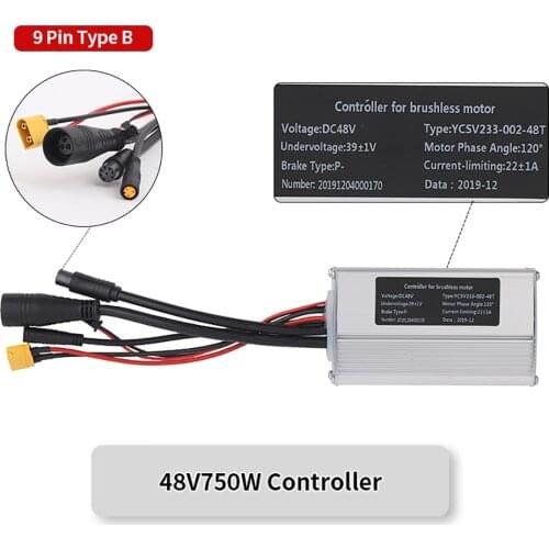 Electric Bicycle Hub Motor Controller For Bafang 36V 48V 250W 350W 500W 750W Hub Motor 9PIN E-bike Accessories