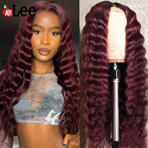 Malaysia Deep Wave Lace Front wig 13x4 Lace Frontal Human Hair Wigs 180 Density Remy Top QualityLace Closure Wigs With Baby Hair