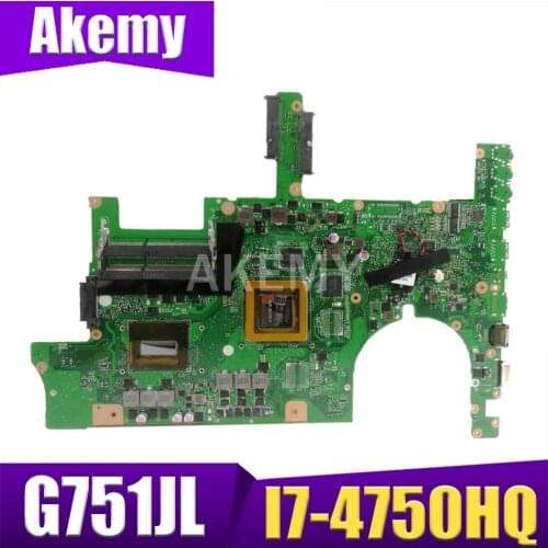 Akemy 90NB0890-R02000 mainboard for ASUS ROG G751JL G751JT G751JY Laptop motherboard w/ I7-4750HQ GTX965M (V2G)