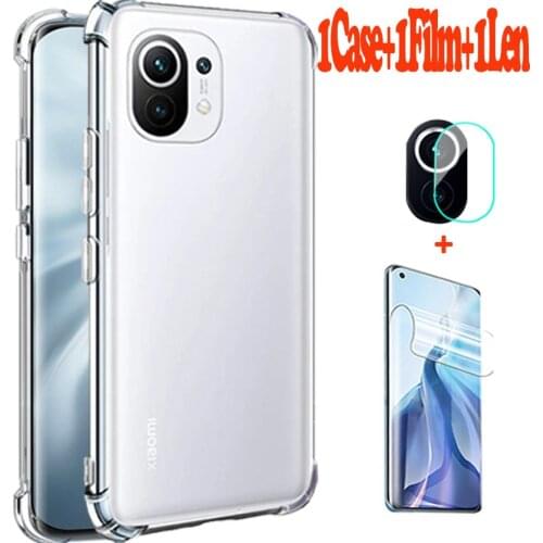 Mi 11 Phone Case For Xiaomi mi 11 Silicone Case Xiomi Mi 11 Pro 11i Camera Len Glass Shockproof Cover Mi 11 Protective Cover