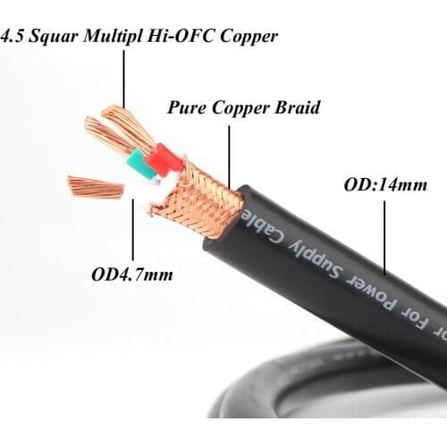 Monosaudio P901 multiple Hi-OFC copper conductor for power supply cable 11AWG(4.5mm2)x3core