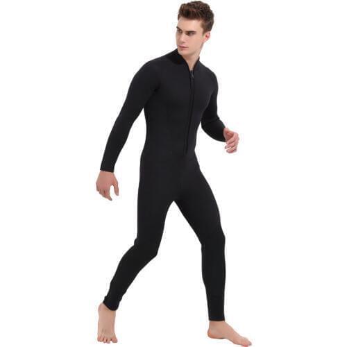Diving Suit Mens 5mm Full Surfing Wetsuit Snorkeling Jumpsuit Scuba Diving Suit Men Wet Suit Back Zipper Solid Black Full Body