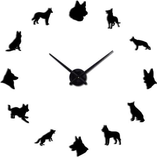 Wall clock watch clocks 3d diy acrylic mirror stickers Living Room Quartz Needle Europe horloge free shipping