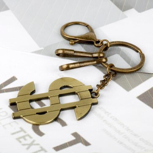 2018 New Funny Jewelry Dollar Keychain Trendy Key Rings Car Key Holder Accessories Men Key Chains