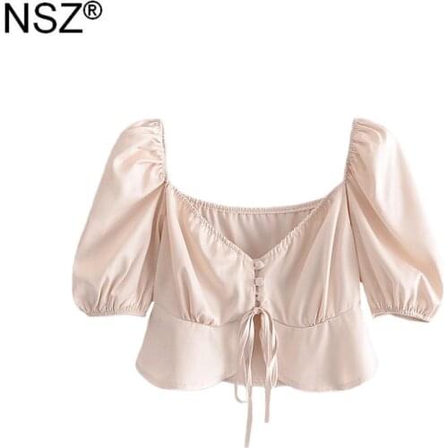 Блузки с цветами NSZ China At AliExpress