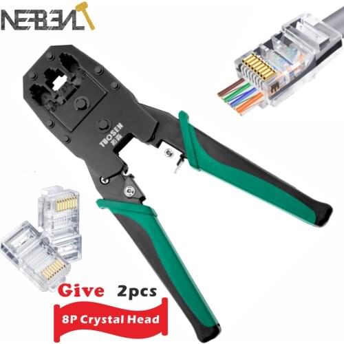 RJ45 Crimper Crimping Pliers Portable Ethernet Network Cable Cutting Tools Kits Stripper Punch Down RJ12 RJ11 Cat5 Cat6 8P/6P/4P