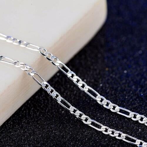 2mm Fegalo Chain Necklace For Women Silver plated color Choker necklaces & Pendants Men Jewelry Charms Jewellery Collier Femme